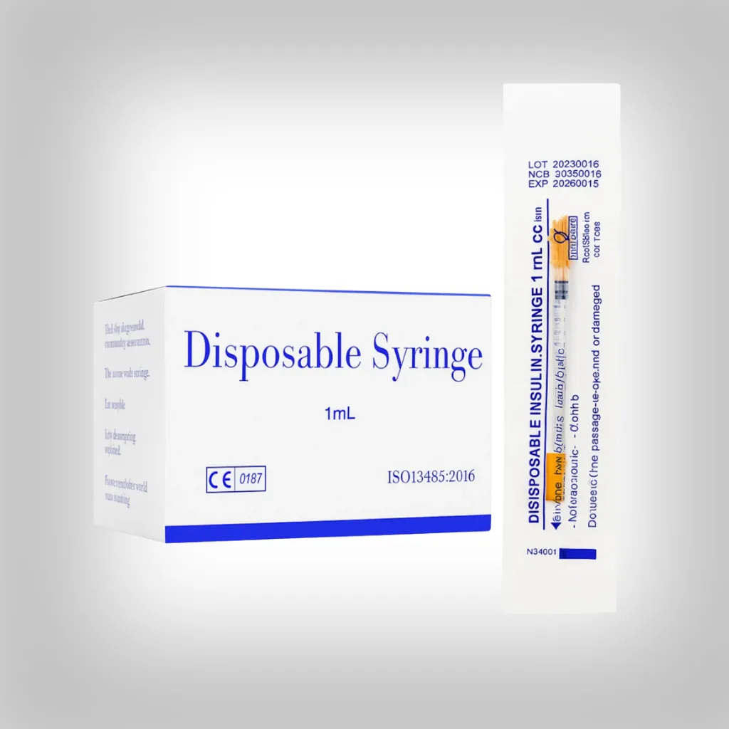 31G 6MM Disposable Syringe 1mL (100ct 1 BOX)